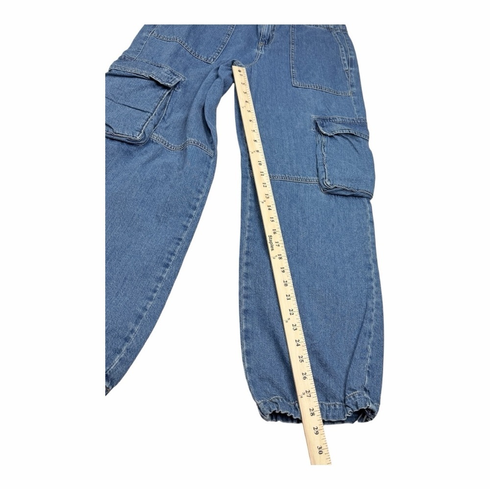 ASOS Blue Wide Leg Cargo Jeans - Picture 5 of 11